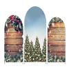 KONPON Christmas Arched Backdrop Stand Covers Winter Snowflake Christmas Trees Arch Fabric Cover Family Holiday Party Favors Supplies(Only Cover) view 2