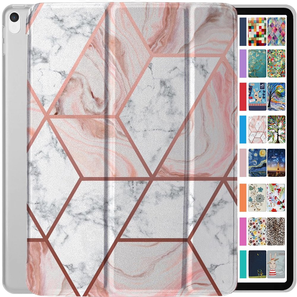 DuraSafe Cases for iPad PRO 12.9" 2nd Gen 2017 Case A1670 A1671 A1821 MQDC2LL/A MQDD2LL/A MQDA2LL/A MP6H2LL/A MP6J2LL/A MP6G2LL/A MPKY2LL/A MQEF2LL/A MQED2LL/A MQEE2LL/A MQEK2LL/A Marble Pink