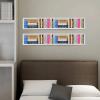 Wall Mount 34 Inch Media Storage Rack,CD DVD Organizer Metal Shelf,Video Game Organizer,34.2*6.2*3 inch,(White),Kitchen Floating Shelf,Floating Book Shelves for Wall,2* CD Racks,with 4 compartments view 4