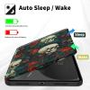 CGFGHHUY for Fire HD 10 Tablet Case 5th/7th/9th Generation 2015/2017/2019 10.1 inch 360 Degree Rotating Stand Protective Smart Cover with Auto Wake Sleep Tablet Case - Red Rose Skull view 3