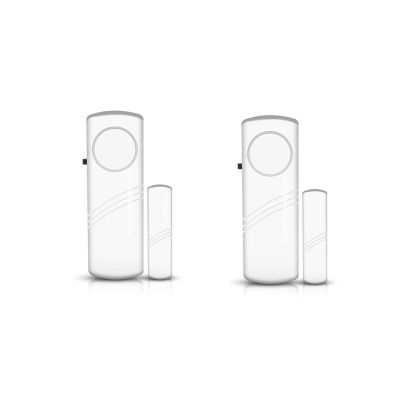 2 Pcs Door Window Alarm, Magnetic Burglar Alert Sensor, Loud 90lb Door Alarms for Kids Safety, DIY for Home Security, Office Protection