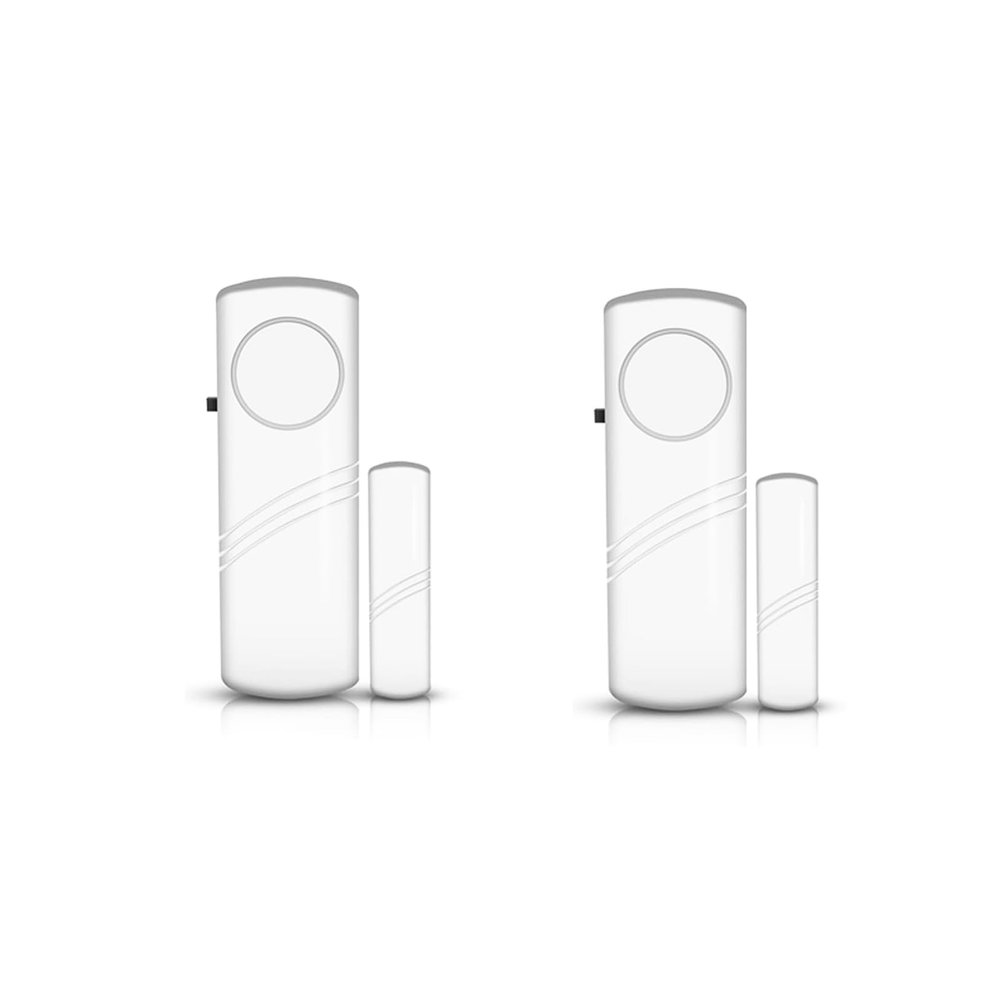2 Pcs Door Window Alarm, Magnetic Burglar Alert Sensor, Loud 90lb Door Alarms for Kids Safety, DIY for Home Security, Office Protection