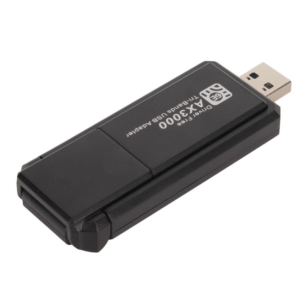 Sxhlseller WiFi6 USB Adapter for Desktop PC, 3Gbps USB Dongle with TriBand 2.4G 5G 6G, Gigabit Network Card 802.11ax for 11 PC