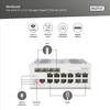 DIGITUS Network Switch - 12-port Gigabit Ethernet - 8x RJ45 + 4x SFP/RJ45 combo - L2 managed - 10/100/1000 Mbit/s - DIN rail mounting - Industrial series - white view 2