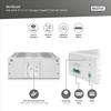 DIGITUS Network Switch - 12-port Gigabit Ethernet - 8x RJ45 + 4x SFP/RJ45 combo - L2 managed - 10/100/1000 Mbit/s - DIN rail mounting - Industrial series - white view 3