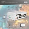 DIGITUS Network Switch - 12-port Gigabit Ethernet - 8x RJ45 + 4x SFP/RJ45 combo - L2 managed - 10/100/1000 Mbit/s - DIN rail mounting - Industrial series - white view 4