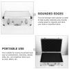 Lockable Aluminum Tool Storage Box Silver Briefcase for Men Portable Tool Carrying Case Foam Lining view 3