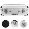 Lockable Aluminum Tool Storage Box Silver Briefcase for Men Portable Tool Carrying Case Foam Lining view 4
