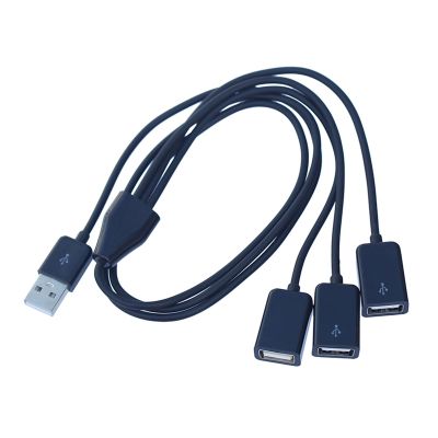1m USB2.0 A 1 Male to 3 Port USB Female Power Adapter Y Splitter Chaging Cable
