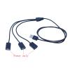 1m USB2.0 A 1 Male to 3 Port USB Female Power Adapter Y Splitter Chaging Cable view 2