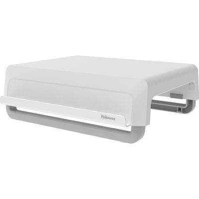 Fellowes Monitor Stand for Desk - Breyta 100% Recyclable Monitor Stand for the Home and Office - Ergonomic Portable Monitor Stand with 3 Height Settings  White