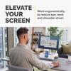 Fellowes Monitor Stand for Desk - Breyta 100% Recyclable Monitor Stand for the Home and Office - Ergonomic Portable Monitor Stand with 3 Height Settings  White view 2