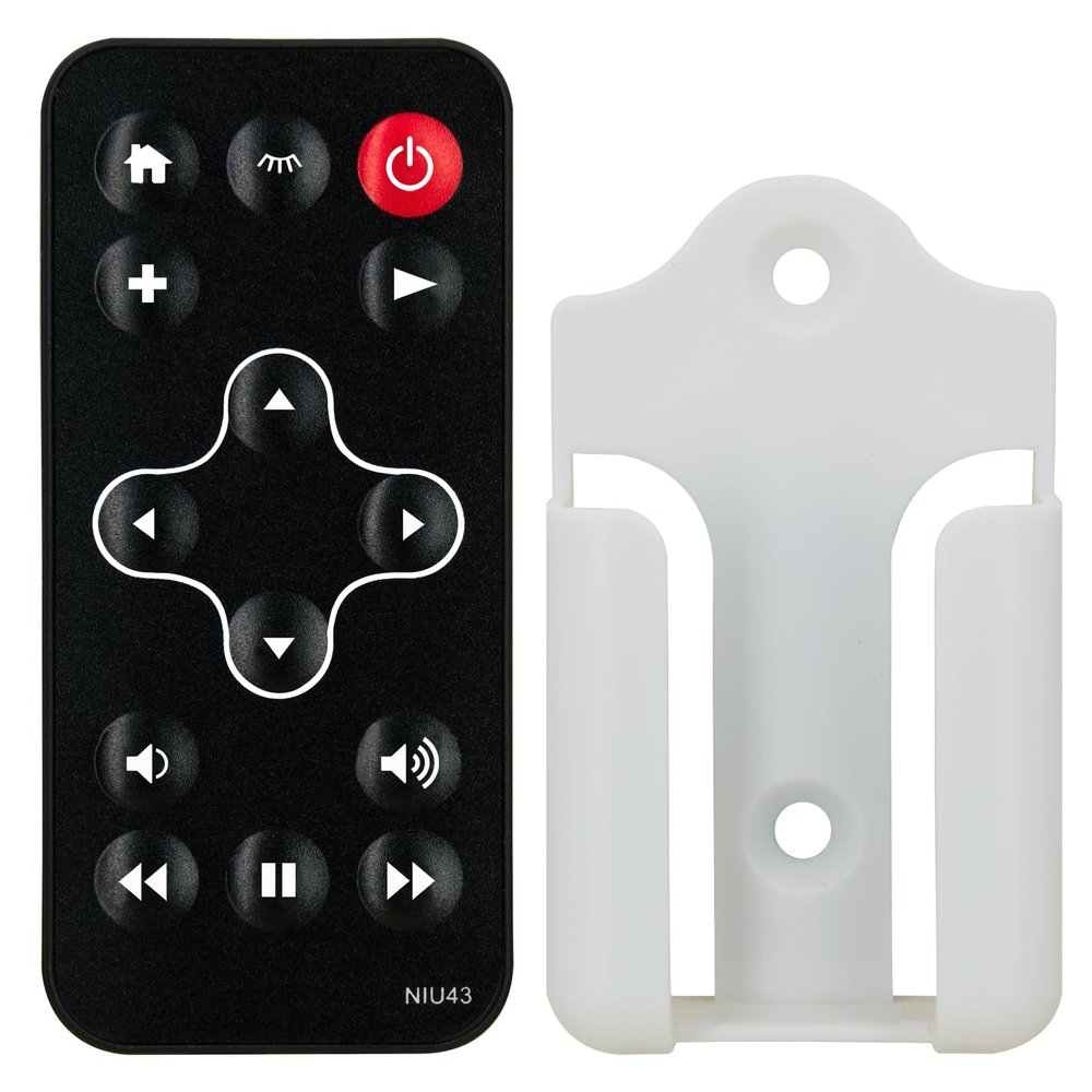 Replacement Remote Control for Logitech X-RB2 Squeezebox Boom WiFi Internet Media (with Mounting Bracket)