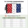 Red White Blue Striped Star Outdoor TV Cover 60 to 65 Inches Weatherproof & Waterproof, American Flag Outdoor TV Enclosure with Remote Control Pocket, The USA TV Screen Protectors for Outside TV view 2