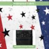 Red White Blue Striped Star Outdoor TV Cover 60 to 65 Inches Weatherproof & Waterproof, American Flag Outdoor TV Enclosure with Remote Control Pocket, The USA TV Screen Protectors for Outside TV view 3