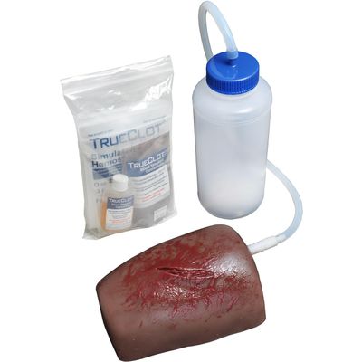 TrueClot Wound Packing Task Trainer with Dark Skin Tone (Knife Laceration Wound)
