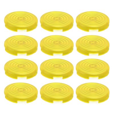 12pcs Caps for 30mm Clear Keycaps Press Covers, Compatible for Cherry, for TTC, for Akko, for Cross Switches (Yellow)