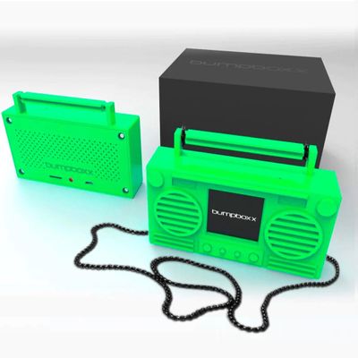 Bumpboxx MicroBoom Wearable Necklace Bluetooth Speaker Boombox | Bluetooth Portable Speaker | Includes 24 Chain & Rechargeable LI-ION Battery | Add Music to The Latest Fashion Trend