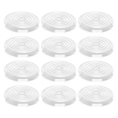 12pcs Caps for 30mm Clear Keycaps Press Covers, Compatible for Cherry, for TTC, for Akko, for Cross Switches (White)