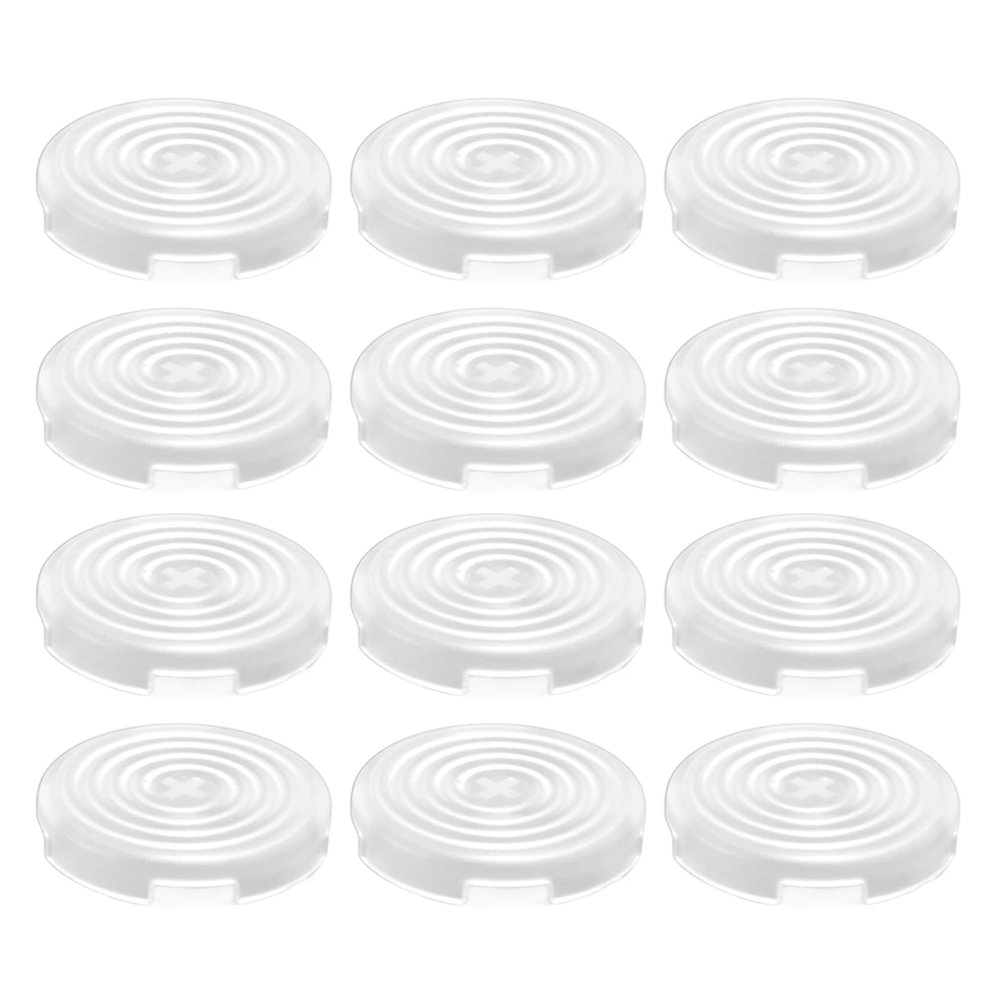 12pcs Caps for 30mm Clear Keycaps Press Covers, Compatible for Cherry, for TTC, for Akko, for Cross Switches (White)