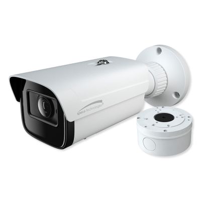 Speco O4VB2M 4MP H.265 IP Bullet Camera with Analytics and Junction Box, 2.8-12mm Motorized Lens