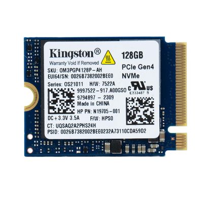 Kingston 128GB Gaming M.2 2230 PCIe NVMe Internal Solid State Drive (SSD) - Stream Deck, Laptop & Desktop Compatible