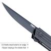 CRKT CEO Everyday Carry Folding Knife: Drop Point with D2 Steel Blade, Aluminum Handle, Liner Lock, 7081D2K view 3