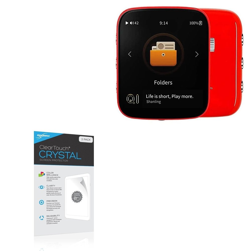 BoxWave Screen Protector Compatible With Shanling Q1 - ClearTouch Crystal (2-Pack), HD Film Skin - Shields From Scratches