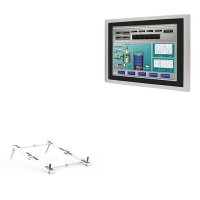 BoxWave Stand and Mount Compatible with AIS HMI-TCND0U-15AC - Pocket Aluminum Stand 3-in-1, Portable Multi Angle Viewing Riser - Metallic Silver