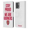 Head Case Designs Officially Licensed Arsenal FC Stay Proud Gunners Leather Wallet Case Compatible with Motorola Moto Edge 30 Fusion view 1
