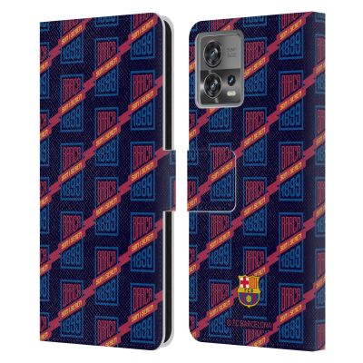 Head Case Designs Officially Licensed FC Barcelona Som I Serem Cul Leather Book Wallet Case Cover Compatible with Motorola Moto Edge 30 Fusion