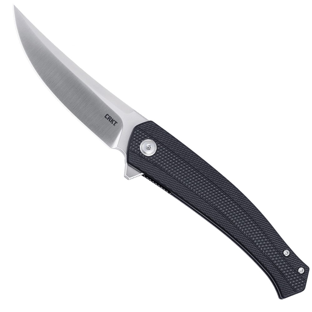 CRKT Persian Assisted Opening Folding Knife: Persian Blade Style with D2 Steel, Glass-Reinforced Nylon Handle, Liner Lock, 7060