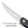 CRKT Persian Assisted Opening Folding Knife: Persian Blade Style with D2 Steel, Glass-Reinforced Nylon Handle, Liner Lock, 7060 view 3