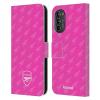 Head Case Designs Officially Licensed Arsenal FC Pink Crest Patterns Leather Wallet Case Compatible with Motorola Moto G82 5G view 1