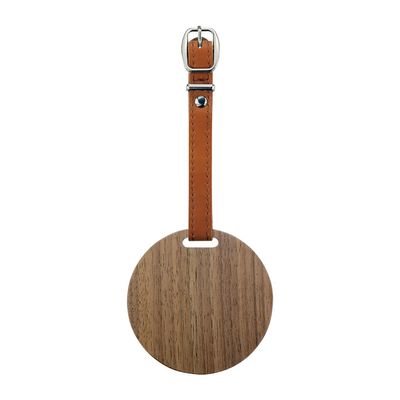 LITE Z-208 (010) Round Walnut Wood Nameplate