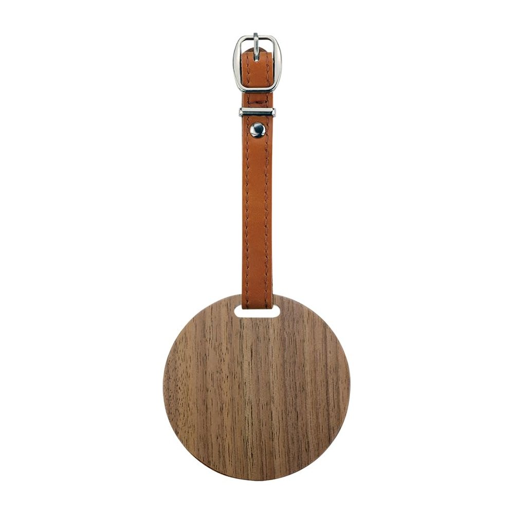 LITE Z-208 (010) Round Walnut Wood Nameplate