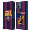 Head Case Designs Officially Licensed FC Barcelona Frenkie de Jong 2020/21 Players Home Kit Group 1 Leather Book Wallet Case Cover Compatible with Motorola Moto Edge 30 Fusion view 1