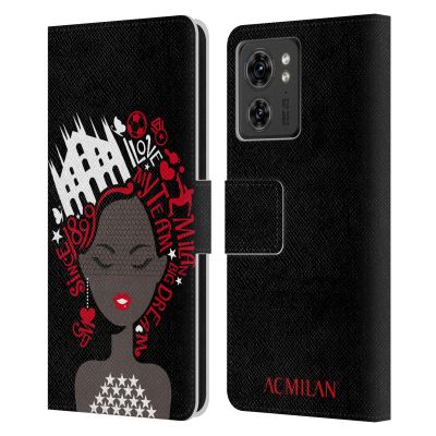 Head Case Designs Officially Licensed AC Milan I Love My Team Children Leather Wallet Case Compatible with Motorola Moto Edge 40/Edge (2023)
