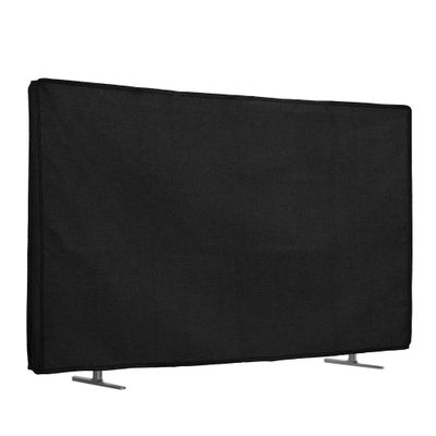 kwmobile Dust Cover for 24" TV - Linen TV Display Protector - Black