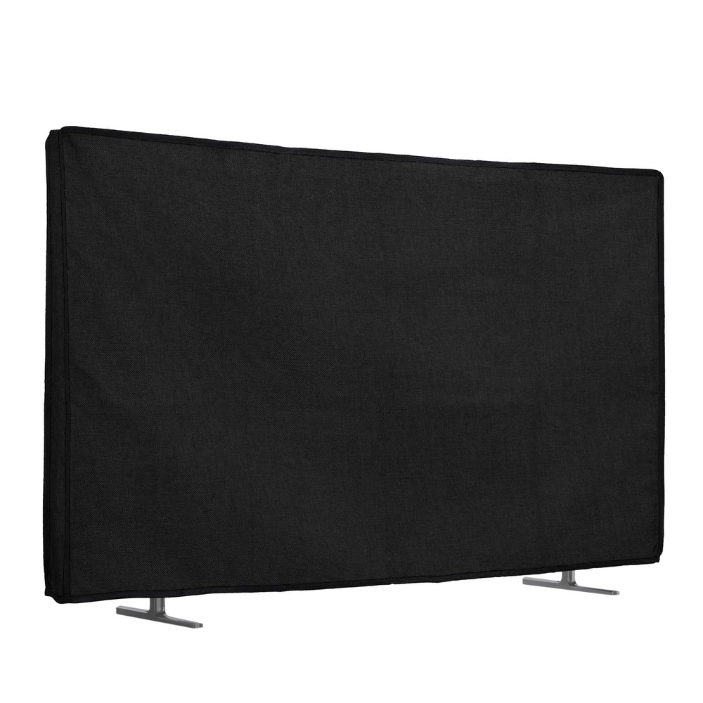 kwmobile Dust Cover for 24" TV - Linen TV Display Protector - Black