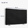 kwmobile Dust Cover for 24" TV - Linen TV Display Protector - Black view 2