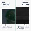 kwmobile Dust Cover for 24" TV - Linen TV Display Protector - Black view 4
