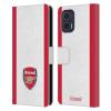 Head Case Designs Officially Licensed Arsenal FC Stripes 2 Crest 2 Leather Wallet Case Compatible with Motorola Moto G73 5G view 1