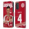 Head Case Designs Officially Licensed Arsenal FC Ben White 2023/24 First Team Leather Wallet Case Compatible with Motorola Moto G82 5G view 1