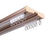 PQPQLI Heavy-Duty Ceiling Curtain Track, Double Curtain Rails Track, Room Divider Curtain Rods, Aluminum, for Privacy Curtains, RV Curtains, Shower Curtains(Gold,1.1/3.6ft) view 1