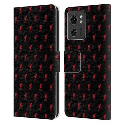 Head Case Designs Officially Licensed Liverpool Football Club Red Crest & Liver Bird Patterns Leather Book Wallet Case Cover Compatible with Motorola Moto Edge 40