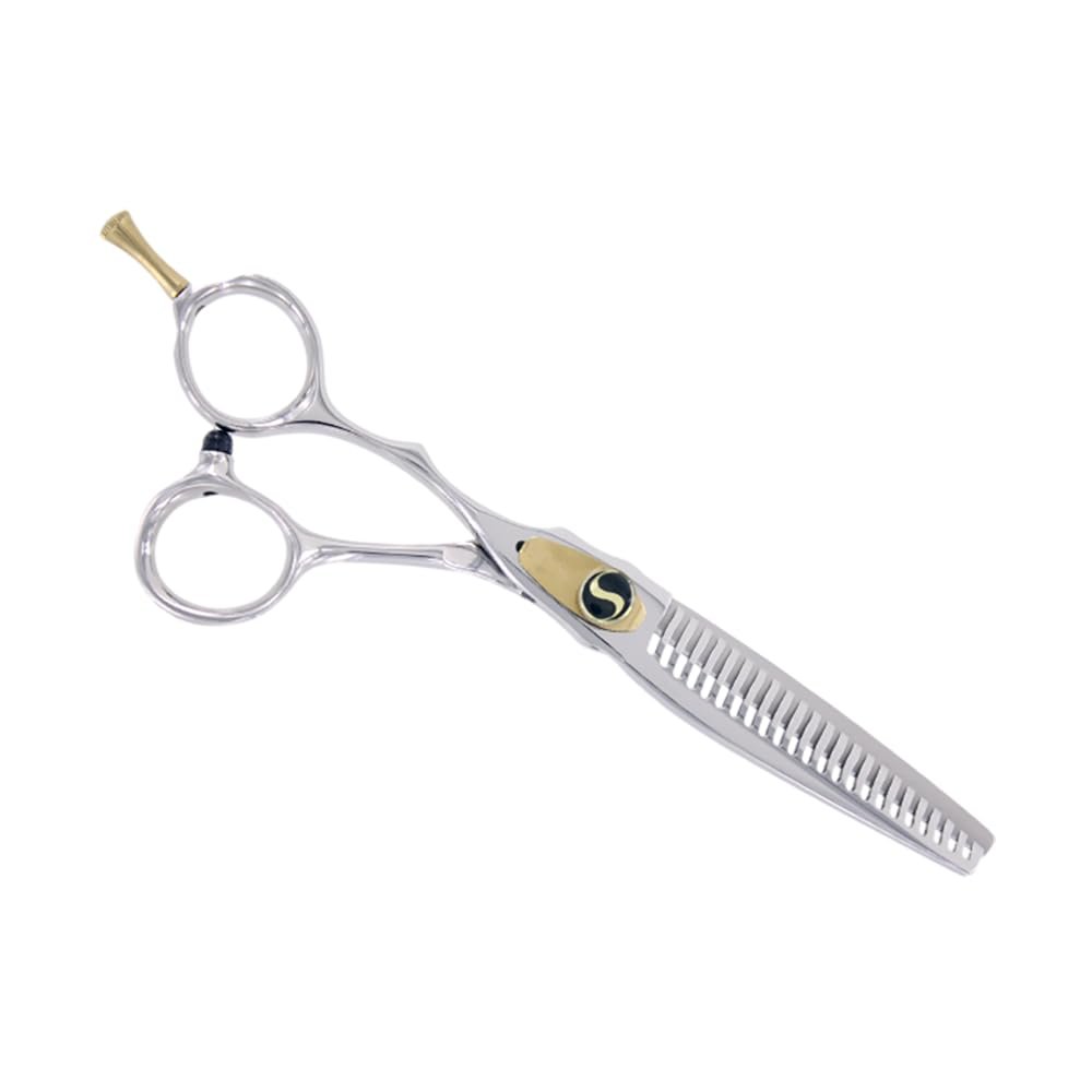 Sensei Shears Gsc 6" Left Hand Golden Crane 23 Tooth No Line Blending Shear
