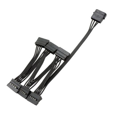 4Pin Hard Drive Power Cable 1 Male to 3/4/5/6 Female Splitter Adapter SATA Power Hard Disk Extension Fit Compatible DIY PC Sever (Color : 1 to 6)