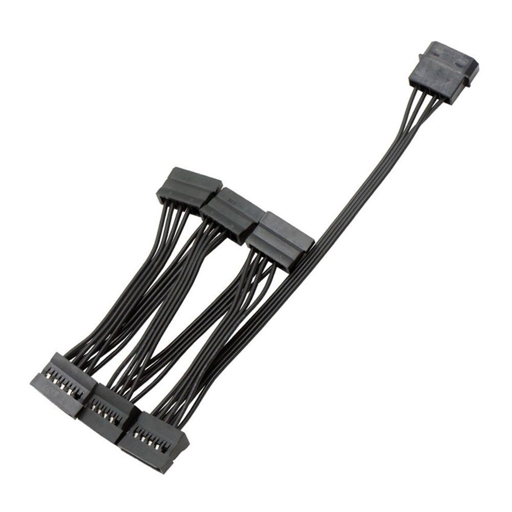 4Pin Hard Drive Power Cable 1 Male to 3/4/5/6 Female Splitter Adapter SATA Power Hard Disk Extension Fit Compatible DIY PC Sever (Color : 1 to 6)