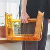 Acrylic Folding Protable Step Ladder,Step Stools for Adults,1 Steps Adults,Small Foldable Chaie,Transparent Stool for Indoor Outdoor Library Kitchen view 3